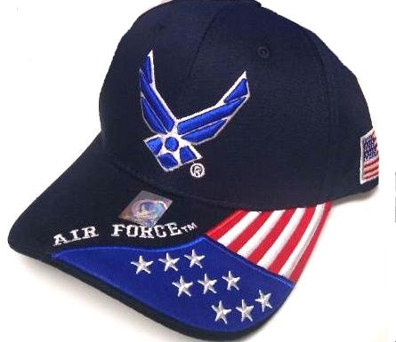 United States Air Force Hat Wings w/Flag Bill-A04AIA26-NAV