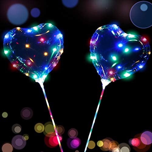 Heart Balloon with Lights 6280 SOLD BY DOZEN PACK