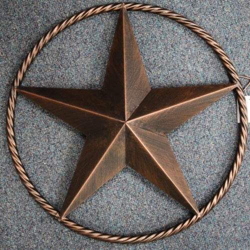 Texas Decor - Metal  Star With Rope A12004