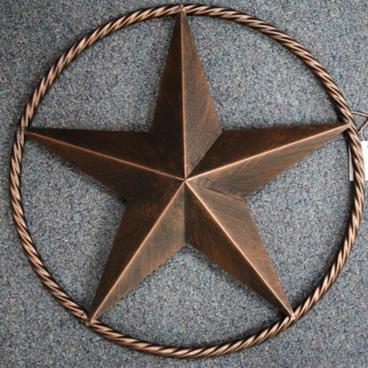 Texas Decor - Metal  Star With Rope A12004