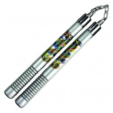 Nunchuck - NC274 Silver/Color Dragon