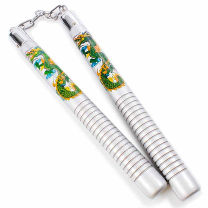 Nunchuck - NC274 Silver/Color Dragon