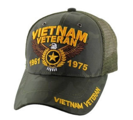 VIETNAM VET 1961-1975 MESH OLIVE CAMO