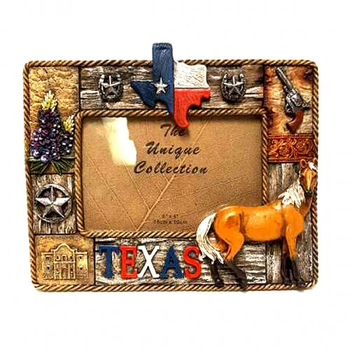 Texas Decor - Poly "Texas & Horse" Picture Frame XF-S0002