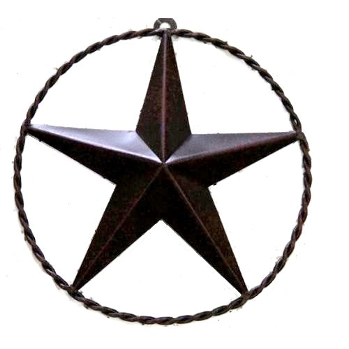 Texas Decor - Metal Star w/ Wire Ring A13019