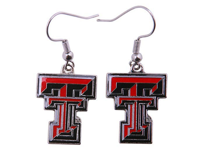 NCAA Texas Tech Red Raiders Dangle Logo Earring