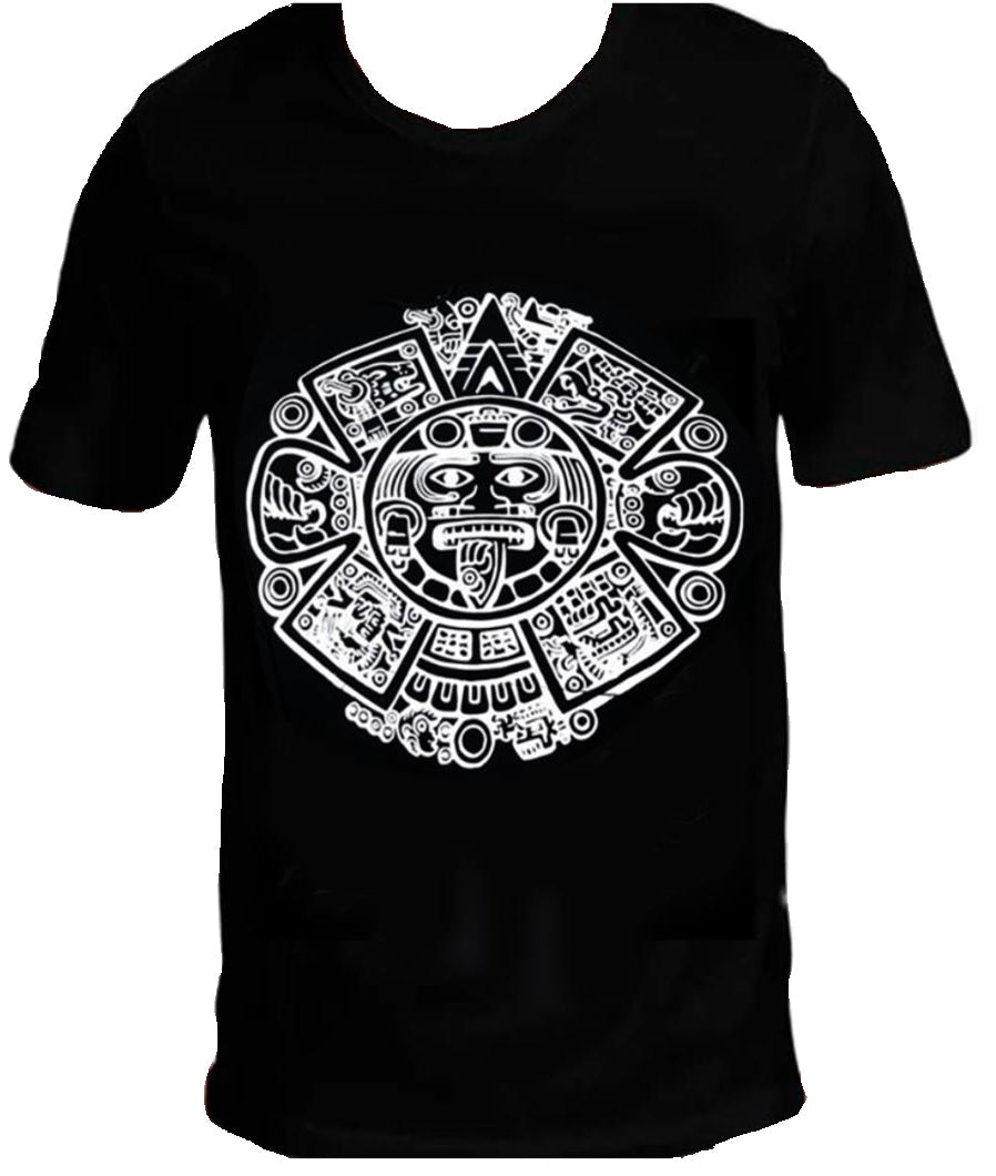 AZTEC CALENDER BLACK AND WHITE