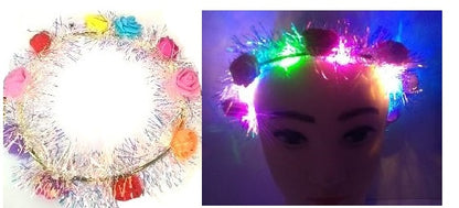 Fiesta LED Headband w/Iridescent Tinsel 6352/VG-7 SOLD BY DOZEN
